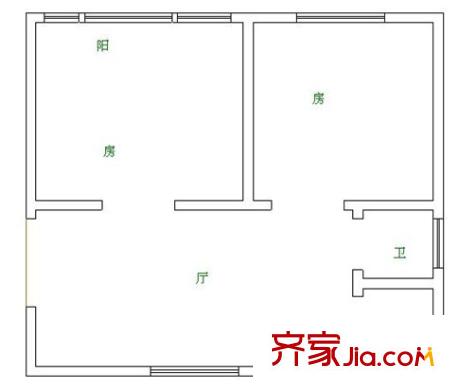 開明小區(qū)戶型圖戶型圖 2室1廳1衛(wèi)1廚