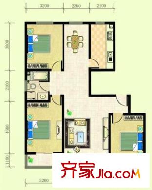 張興樓 3室 戶型圖