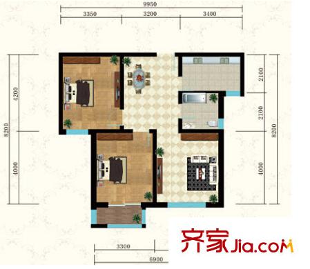 都市芳園戶型圖兩室戶型圖 