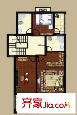 東城華園戶型圖兩室一廳 2室1廳1衛(wèi)1廚