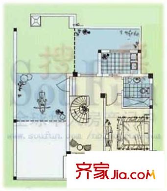 黃金海岸戶型圖戶型F 3室2廳1衛(wèi)1廚