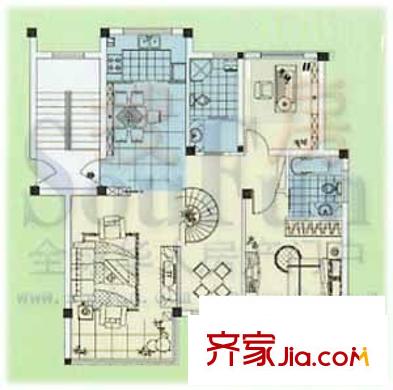 黃金海岸戶型圖戶型E 2室2廳2衛(wèi)1廚