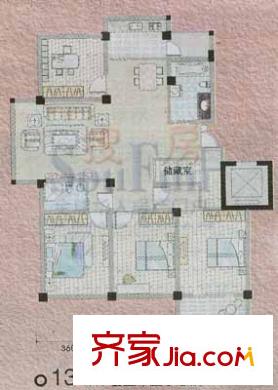 八方錦苑戶型圖4室2廳2衛(wèi)1廚