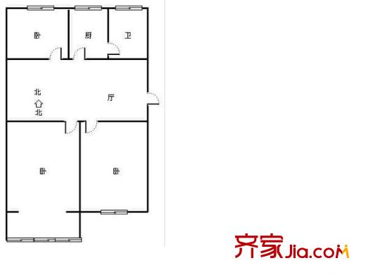 丹頂鶴社區(qū)戶型圖丹頂鶴小區(qū) 2室 戶型圖 2室1廳1衛(wèi)1廚
