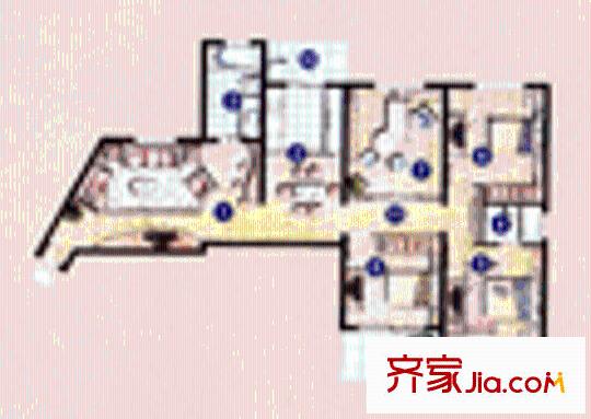 聯(lián)豐紅樓戶型圖4室2廳2衛(wèi)1廚