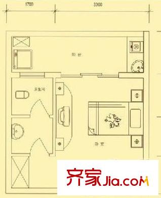 華晨雅苑戶型圖1室1廳9 1室1廳1衛(wèi)1廚