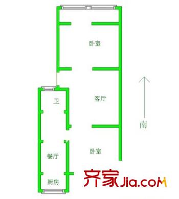 軍安里 2室 戶型圖