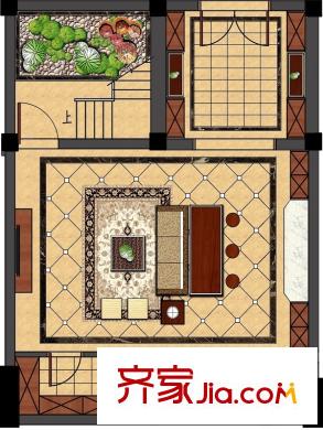 開投置業(yè)公元世家別墅A戶型地下一層 1廳