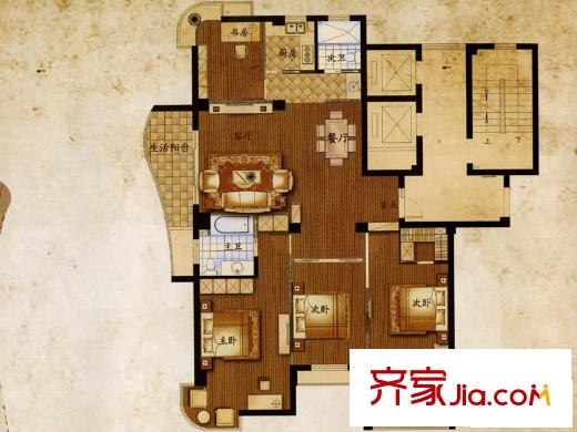 黃山豪庭戶型圖（已售完） 4室2廳2衛(wèi)1廚