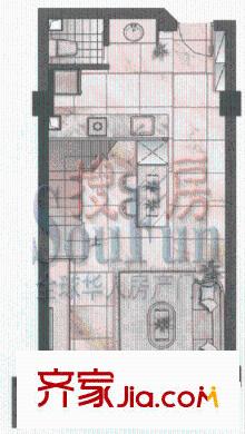 海悅國際公寓戶型圖2室2廳2衛(wèi)