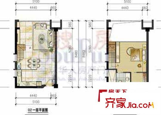 海悅國際公寓戶型圖戶型圖 1室1廳1衛(wèi)1廚