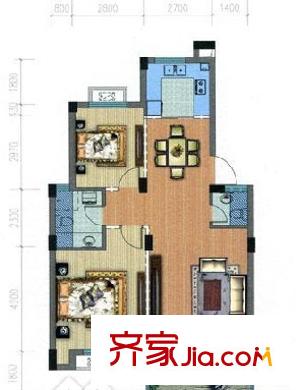 勝豐東苑戶型圖兩室一廳 2室1廳1衛(wèi)1廚
