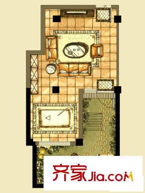 榮安花園戶型圖5#103地下室 1室1廳