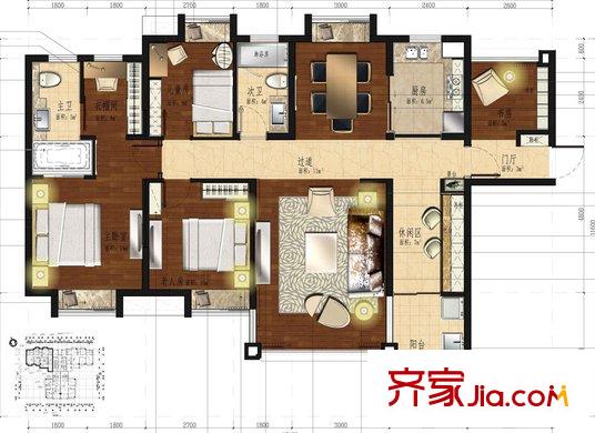 世紀虹戶型圖三室兩廳 3室2廳2衛(wèi)1廚