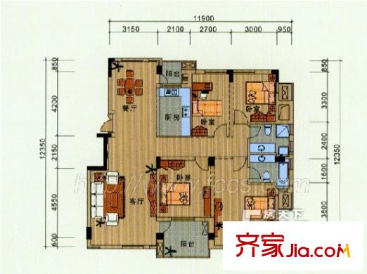 北岸琴森四室兩廳兩衛(wèi)