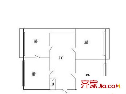 聯(lián)豐三鼎坊 3室1廳1衛(wèi)1廚 戶型圖