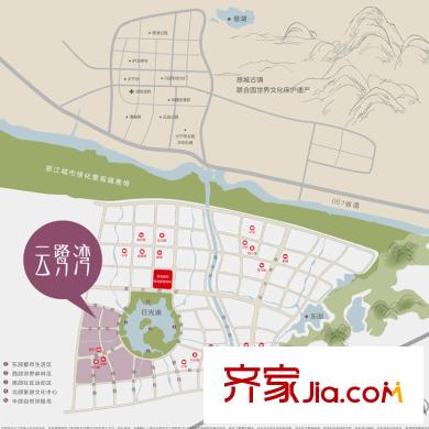 萬(wàn)科云鷺灣方位示意圖