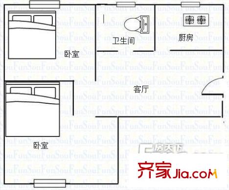 水機(jī)樓 兩室一廳