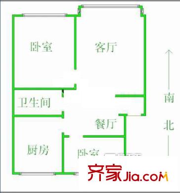 芳甸園 2居室 戶型圖