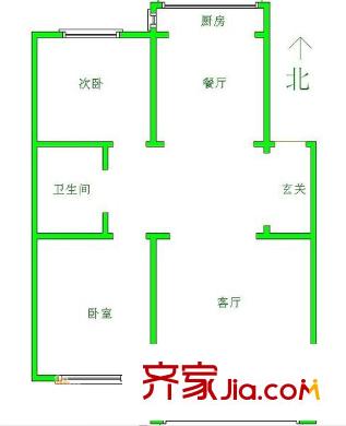 芳甸園 2居室 戶型圖
