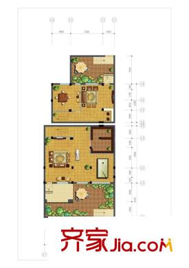 布利杰城南公館 1室2廳0衛(wèi)0廚 戶型圖