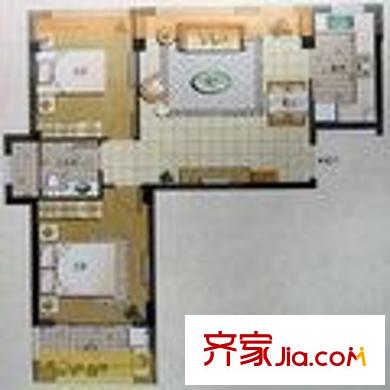 都市華庭 2室1廳1衛(wèi)1廚 戶型圖