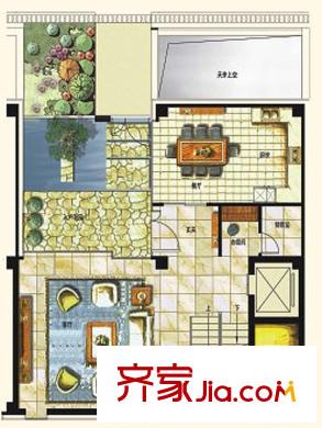 四季云頂別墅7#一層 2廳1衛(wèi)