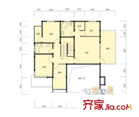 文苑風(fēng)荷戶型圖四室兩廳 4室2廳1衛(wèi)1廚