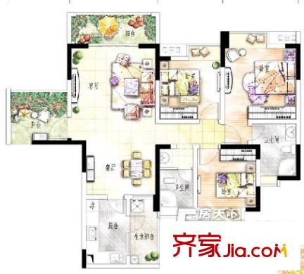 云石小區(qū)戶型圖三室兩廳兩衛(wèi)2 3室2廳2衛(wèi)1廚