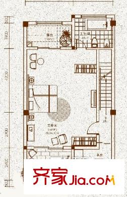 格蘭春天二期 1室1廳1衛(wèi)1廚 戶型圖