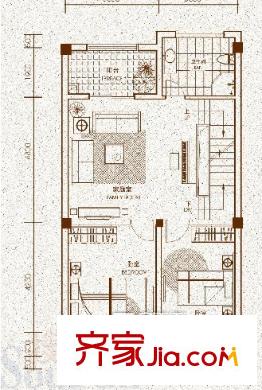 格蘭春天二期 2室1廳1衛(wèi)1廚 戶型圖