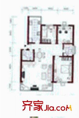 海怡花園戶型圖2室1廳 2室1廳2衛(wèi)1廚