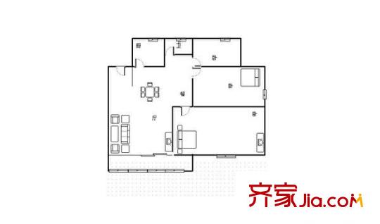 甬興新村 3室2廳1衛(wèi)1廚 戶型圖