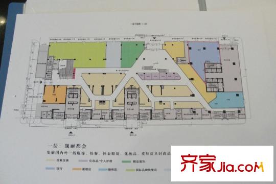 渤海新世界戶型圖商業(yè)一層平層圖 