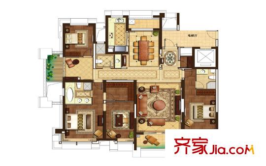 印象外灘海境 4室3廳3衛(wèi)1廚