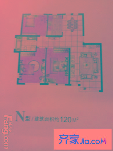 格蘭云天二期 3室2廳1衛(wèi)1廚 戶型圖