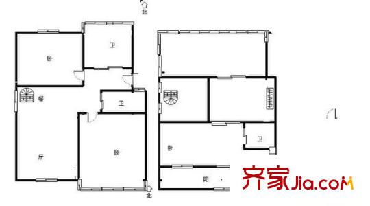繁裕三村戶型圖繁裕三期 4室2廳2衛(wèi)1廚 戶型圖 4室2廳2衛(wèi)1廚