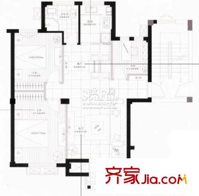 姚江花園 3室 戶型圖