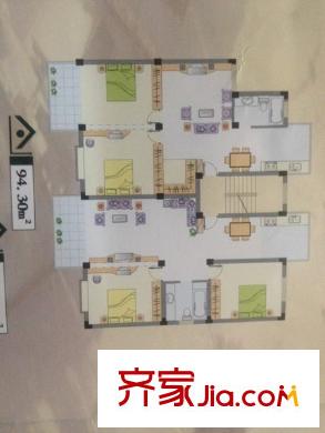 安居幸福苑4室4廳2衛(wèi)戶型圖