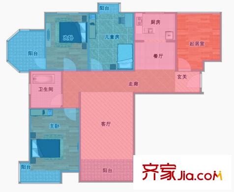 金地東御戶型圖三室戶型圖 