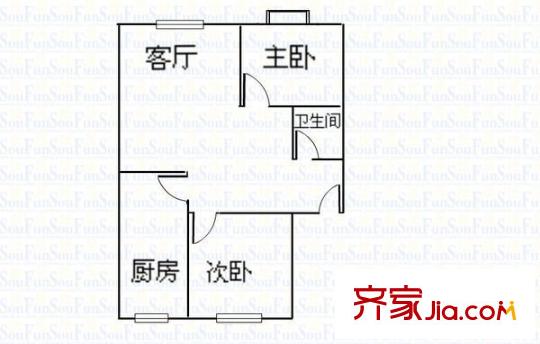博雅園 2室 戶型圖