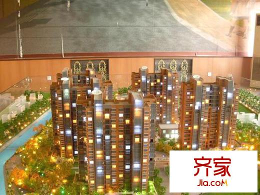 紫御山莊外景圖沙盤圖