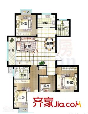 九五花園戶型圖戶型圖 4室2廳2衛(wèi)