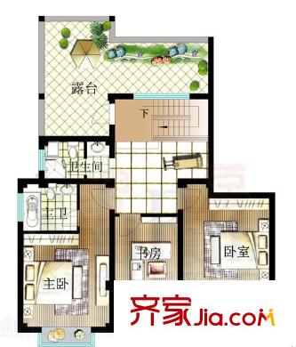 九五花園戶型圖12號樓02室 6室2廳4衛(wèi)