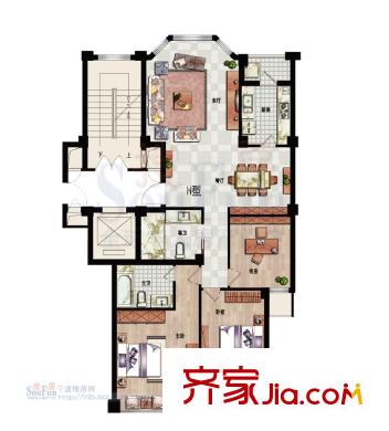 盛世華城戶型圖3室2廳1衛(wèi)1廚 3室2廳1衛(wèi)1廚