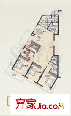 芝蘭新城戶型圖4室2廳 4室2廳2衛(wèi)1廚