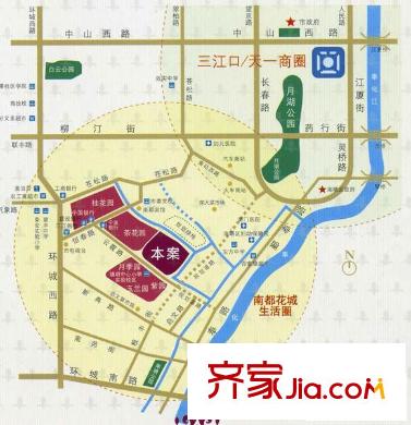 南都花城交通圖
