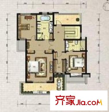 奧克斯盛世天城 3室1廳1衛(wèi)1廚 戶型圖