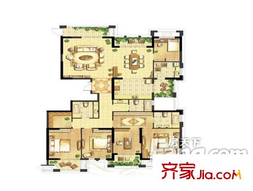 金灣華庭 5室2廳2衛(wèi)1廚 戶型圖
