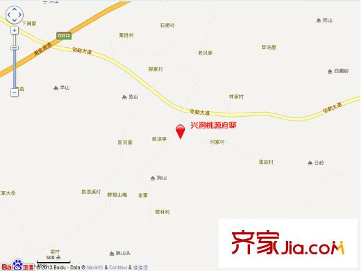 興潤桃源府邸交通圖